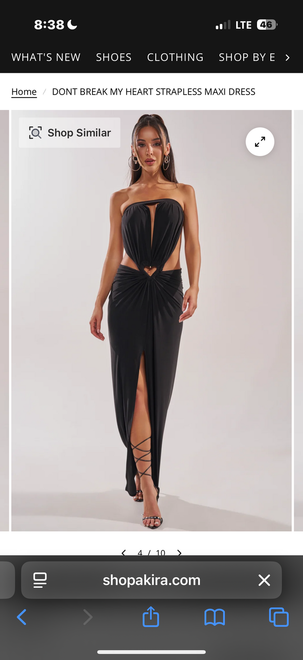 AKIRA DONT BREAK MY HEART STRAPLESS MAXI DRESS Size SS